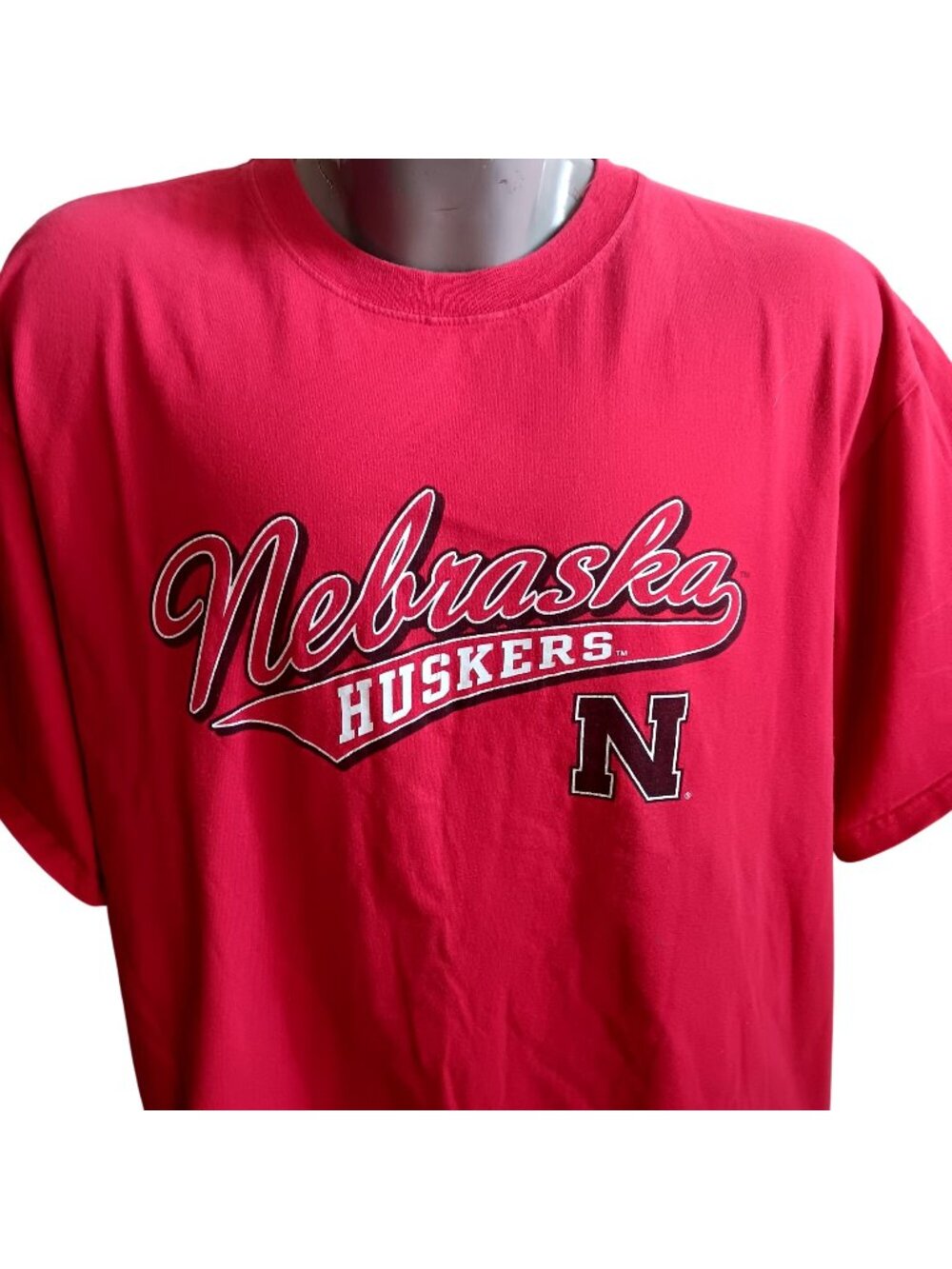 Vintage XL T-Shirt Nebraska Huskers BIG Red 90's Soffe Cotton Crewneck Football